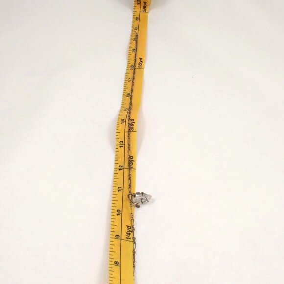 VTG 925 Sterling Silver Necklace 21in Wire Wrapped Quartz Crystal Pendant 5g USA - Picture 6 of 8